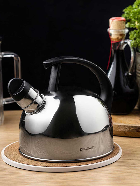 KING Hoff Retro II Kettle Stainless Steel Silver 1500ml