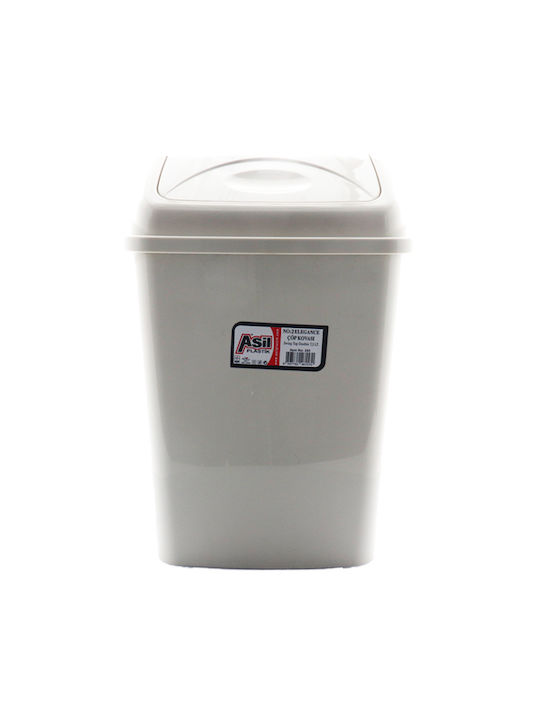 Asil Plastic Waste Bin 7.5lt White