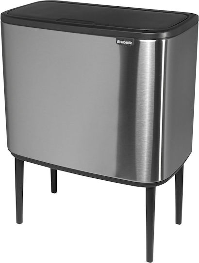 Brabantia Bo Waste Bin Made of Stainless Steel Push Steel Matt 36lt