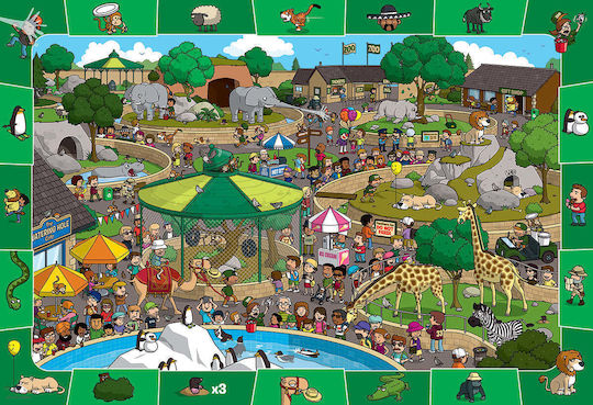 Kids Puzzle A Day in the Zoo for 5+ years+ Years 100pcs Eurographics