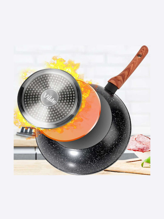 Vilde Non-Stick Wok with Granite Coating 28cm Black