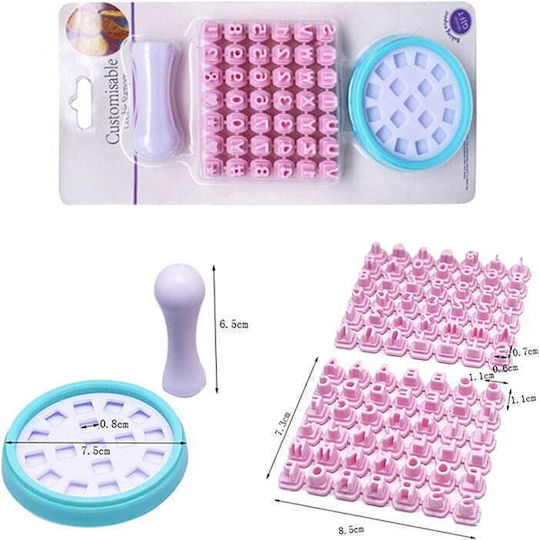 Round Cookie Stamp Alphabet + Numbers Cutter