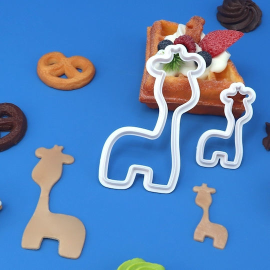 Plastic Cookie Cutters Sugar Paste Giraffe 2 Pieces