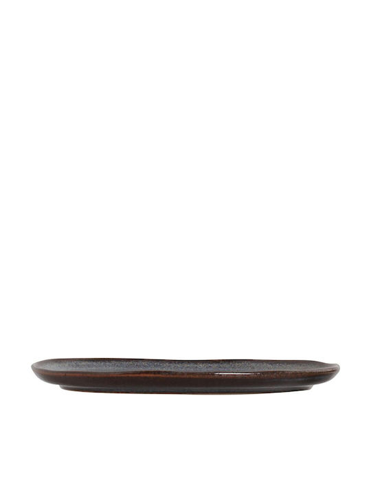 Porto Brasil Organic Titanium Plate Shallow Ceramic Blue with Diameter 27.5cm