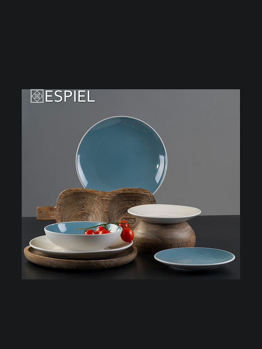 Espiel Cream Teller Untiefe Keramik Beige mit Durchmesser 27cm
