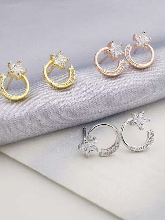 Jooliete Earrings made of Silver Gold Plated with Stones
