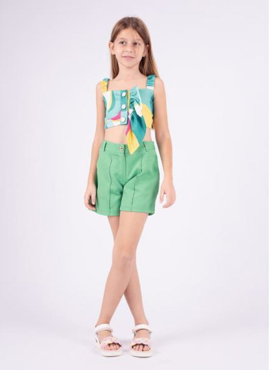 Kids' Set with Shorts Summer 2pcs Green