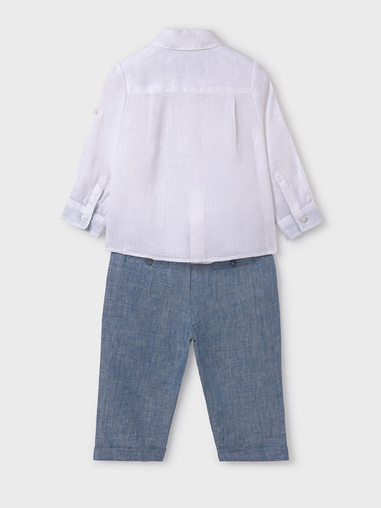 Kids' Set with Pants Summer 2pcs White-Blue