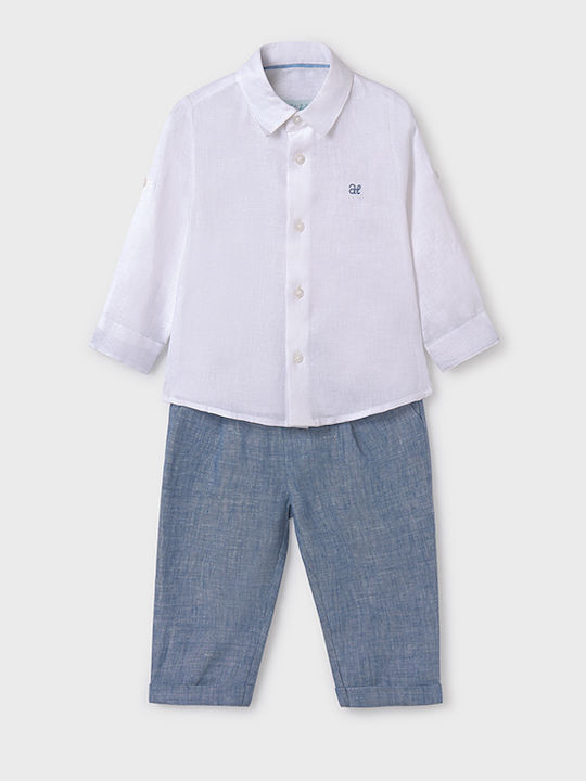 Kids' Set with Pants Summer 2pcs White-Blue