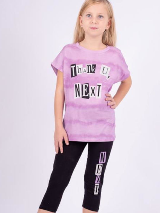 Kinder-Set mit Leggings Sommer 2Stück Lilac