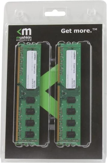 Mushkin Essentials 4GB DDR3 RAM cu 2 module (2x2GB) și Viteză 1066 pentru Desktop