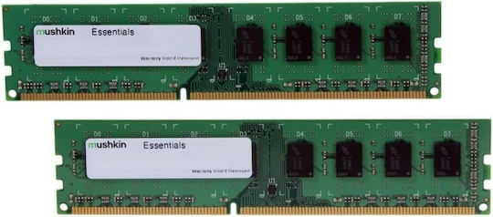 Mushkin Essentials 4GB DDR3 RAM cu 2 module (2x2GB) și Viteză 1066 pentru Desktop