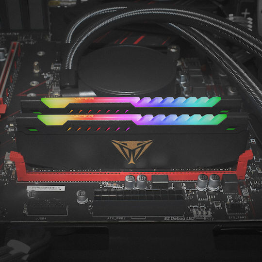 Patriot Viper Steel RGB 64GB DDR4 RAM cu 2 module (2x32GB) și