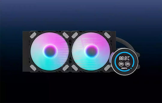 Darkflash DN-D240 AIO CPU Water Cooling with 2 120mm Fans and ARGB Lighting