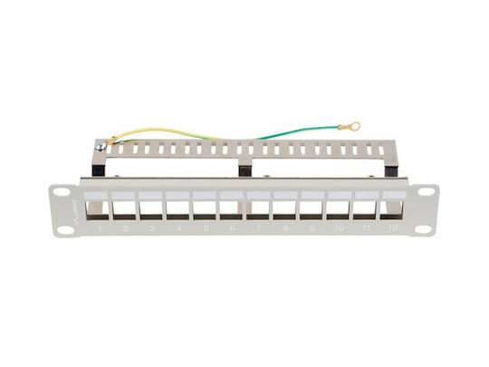 Lanberg Patch Panel 12-port 1u 10" Ftp Gray Ppks-9212-s