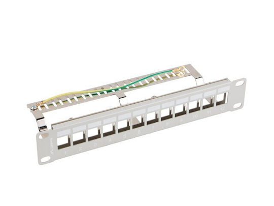 Lanberg Patch Panel 12-port 1u 10" Ftp Gray Ppks-9212-s