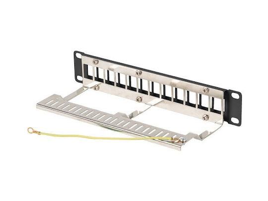 Пач панел Lanberg 12-портов 1U 10" FTP черен PPKS-9212-B
