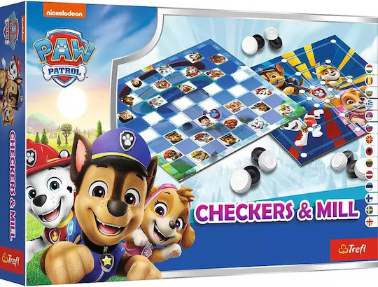 Joc de Societate Paw Patrol Checkers pentru 2 Jucători 5+ Ani Trefl