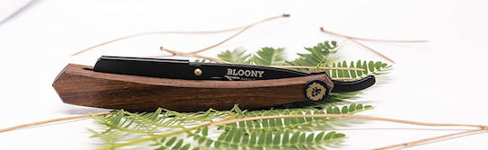 Bloony Rasierer Klingen Holzgriff Männer Set 10 Klingen Derby Premium Waschbeutel Pflege-Set Bart Anfänger Fortgeschrittene Nutzer