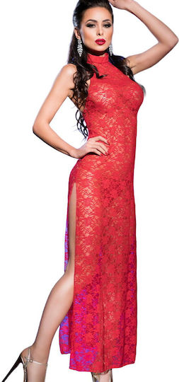 Chilirose με Δαντέλα Long Babydoll Red