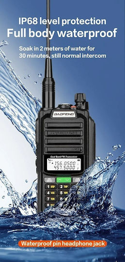 Baofeng Uv98-pro Wireless Transceiver UHF/VHF 8W with Monochrome Screen In Orange Color