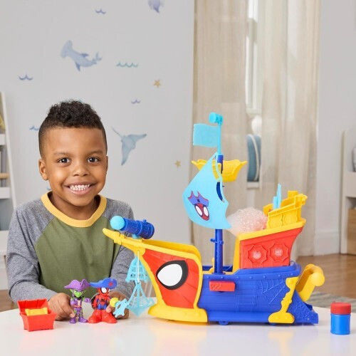 Action Figure Spidey And His Amazing Friends Webs Ahoy Bubble Ship for 3+ years Years 7.6cm.