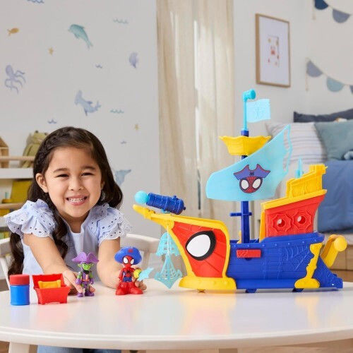 Action Figure Spidey And His Amazing Friends Webs Ahoy Bubble Ship for 3+ years Years 7.6cm.
