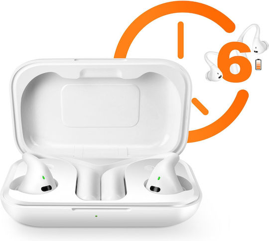 LinQ R9565 In-ear Bluetooth Handsfree Ακουστικά με Θήκη Φόρτισης Λευκά