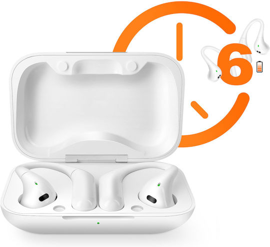 LinQ R9564 In-ear Bluetooth Handsfree Ακουστικά με Θήκη Φόρτισης Λευκά