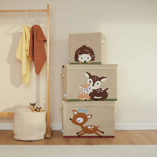 Bieco Children's Storage Box made of Fabric Brown 36x36x51cm 1pcs