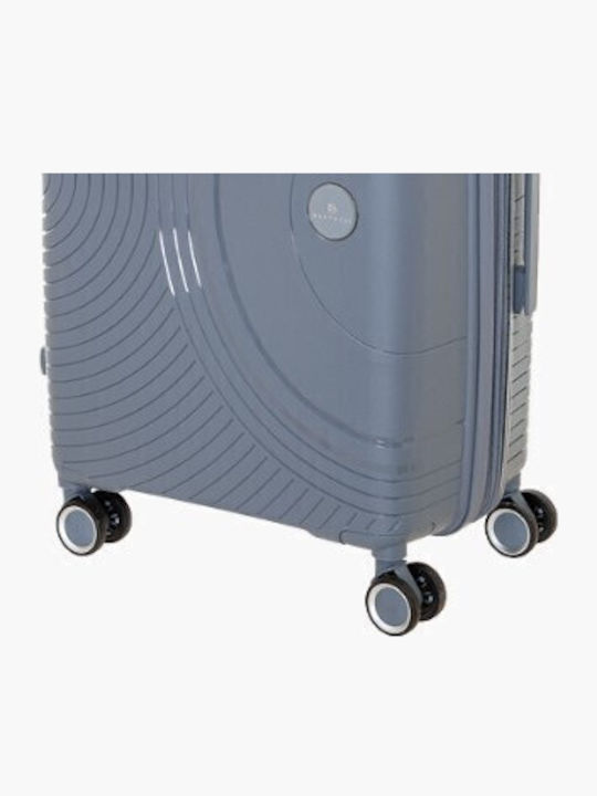Bartuggi Cabin Hard Gray Suitcase with 4 Wheels Height 55cm