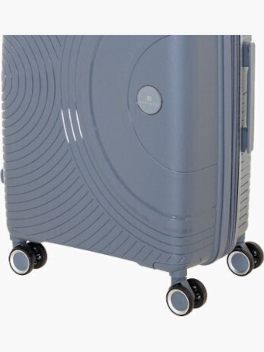 Bartuggi Medium Hard Gray Suitcase with 4 Wheels