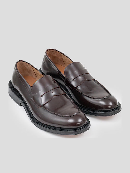 Δερμάτινα Ανδρικά Loafers σε Καφέ Χρώμα