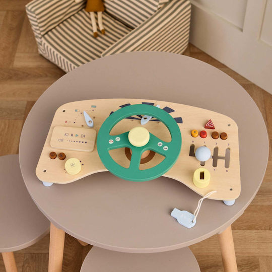 Kids Concept Steering Wheel made of Wood with Sounds for 18++ Months