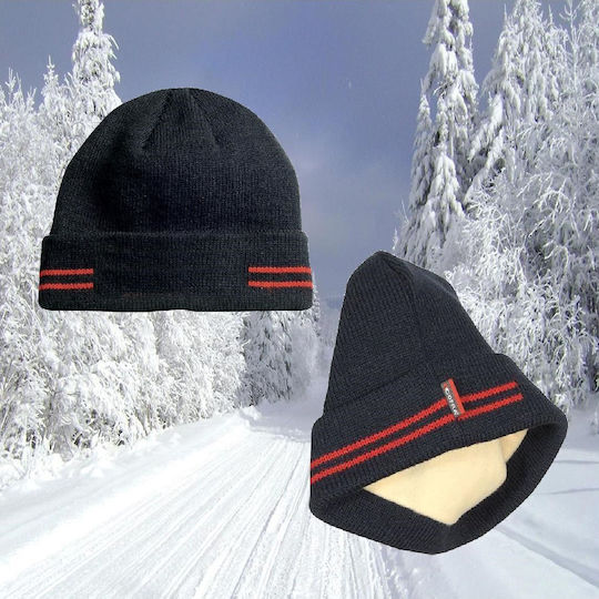 Beanie Unisex Beanie Gestrickt in Schwarz Farbe