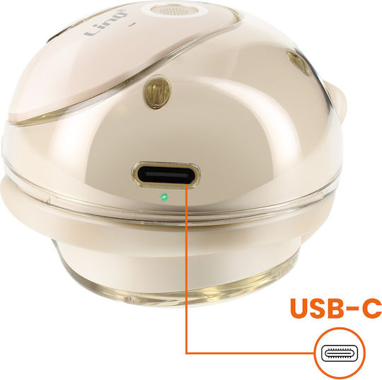 LinQ R9563 Bone Conduction Bluetooth Handsfree Ακουστικά με Αντοχή στον Ιδρώτα και Θήκη Φόρτισης Μπεζ