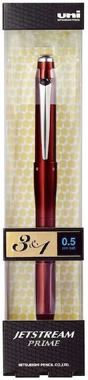 Uni Mitsubishi Pencil Multifunction Pen Jetstream Prime 3 Ballpens 1 Mechanical Pencil 0.5 Dark Bordeaux 4902778245729