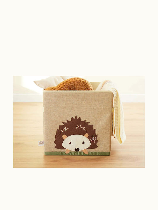 Bieco Kinder Aufbewahrungsbox aus Stoff Braun 32x32x32cm 1Stück