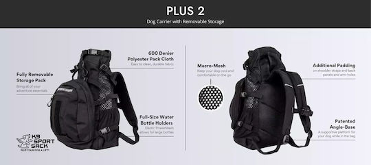 K9 Sport Sack Dog Carrying Gray Backpack