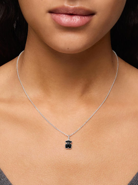 Tous Onyx Bear Choker από Ασήμι Μαύρο