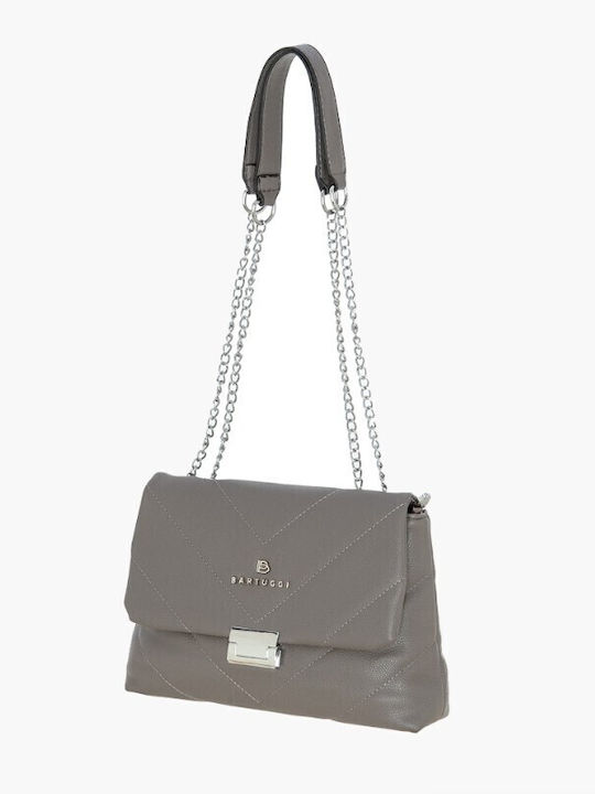 Leder Damentasche Schultertasche Gray