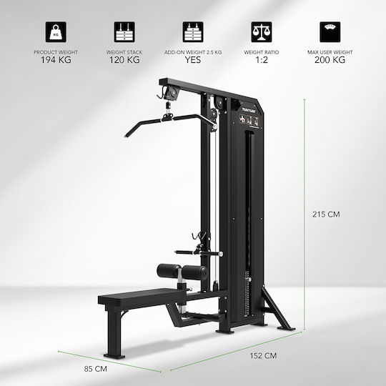 Tunturi Multifunktionales Trainingsgerät mit Gewichten 120kg