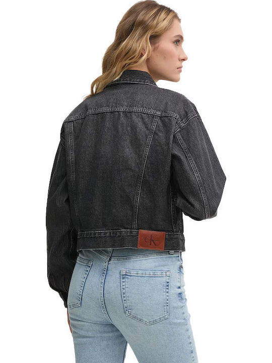 Calvin Klein Jachetă din denim Black Fog