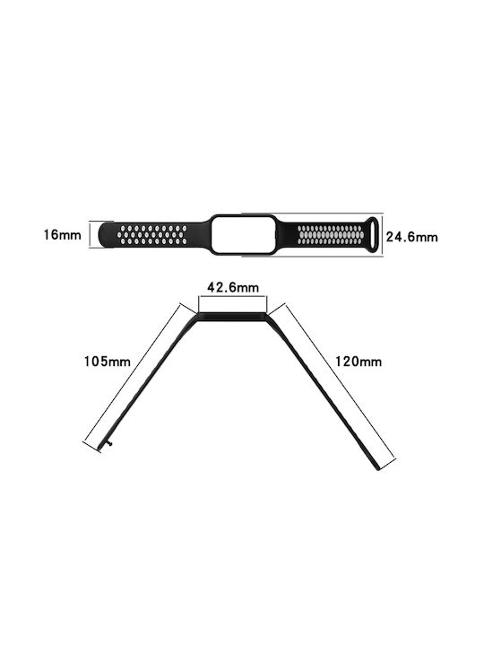 Λουράκι Σιλικόνης Μαύρο (Redmi Smart Band 2)