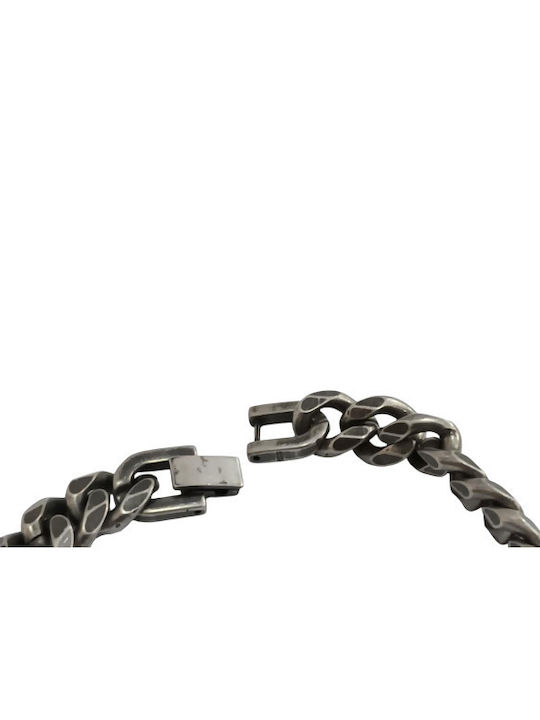 Kalliopi Silver Men's Bracelet Identity from Stainless Steel 23cm