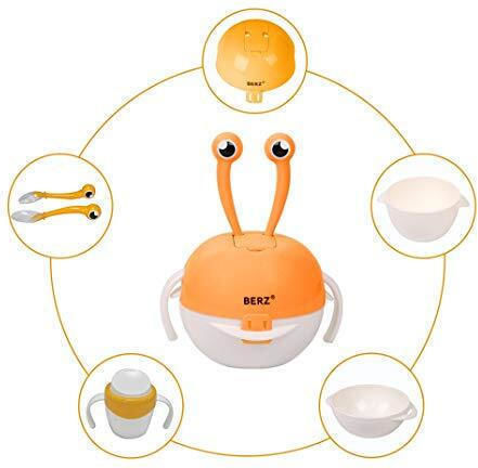Berz Berz Baby & Kids Feeding Set Silicone White 2 Pieces