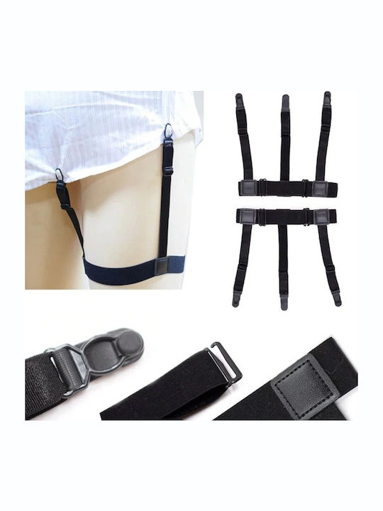 Set 2 Breteli Pentru Prinderea Cămășii Zola Material Elastic Circumferință 41-65 Cm 3 Prinderi