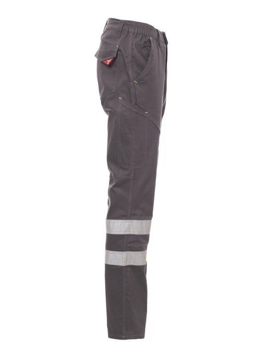 Payper Worker Reflex Reflective Work Trousers Gray made of Cotton