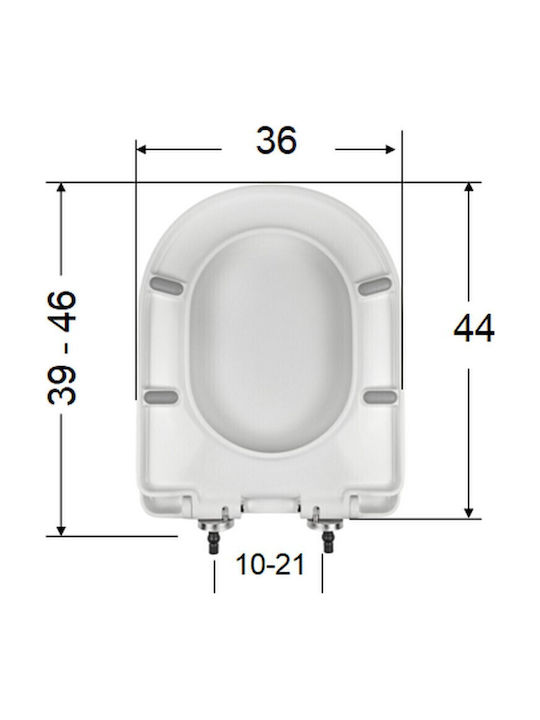 EVIOP Bakelite Soft Close Toilet Seat White