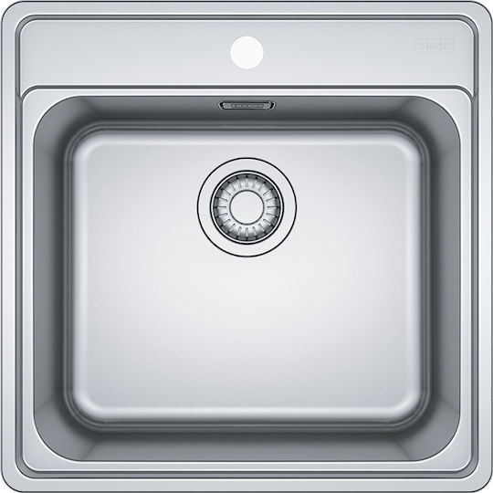 Franke Bell Bcx 610-51 Chiuvetă Încastrată Inox Satinat L51xL51cm Argintiu